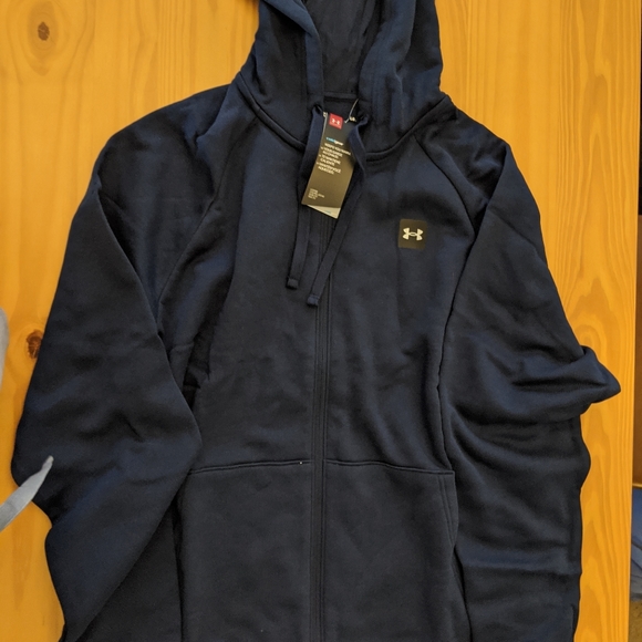 Men's Navy Under Armour Zip-up Hoodie - Picture 3 of 3